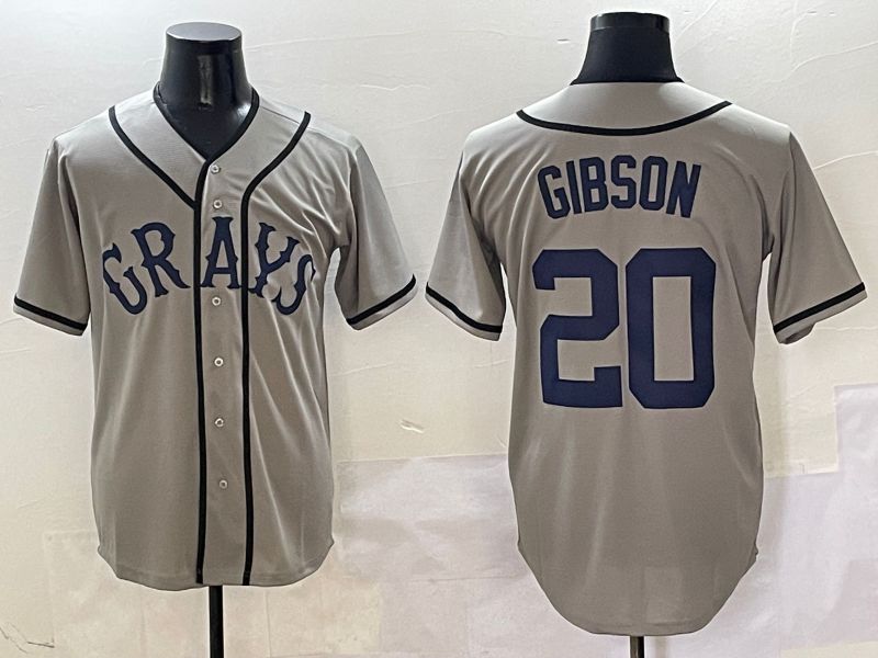 Men Detroit Tigers #20 Gibson Grey Joint Name Game Nike 2025 MLB Jersey style 1->detroit tigers->MLB Jersey